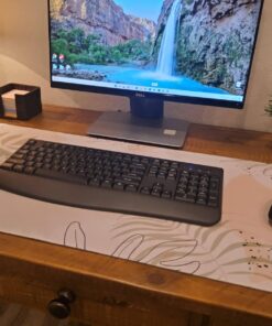 Loigys Wireless Keyboard, 2.4G Full-Sized Ergonomic Wireless Computer Keyboard with Wrist Rest for Windows, Mac OS Laptop/PC/Desktop/Notebook (Black) Black 46 71h ptr4qML