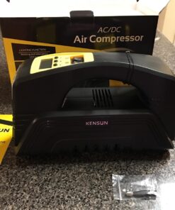 Kensun AC/DC Digital Tire Inflator for Car 12V DC and Home 110V AC Rapid Performance Portable Air Compressor Pump for Car, Bicycle, Motorcycle, Basketball and Others 62 71h01u8dDfL