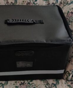 EXLIFBAG File Organizer, Fireproof File Box with Lids, Important Document Organizer Box with Lock, Portable File Folder Organizer with Handle Black 1 Layer 99 71h0VGHJRgL