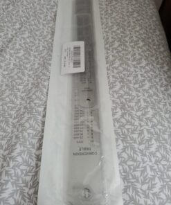 Stainless Steel Ruler and Metal Rule Kit with Conversion Table (Silver, 12 Inch, 6 Inch) Silver 26 71h10eoZPFL