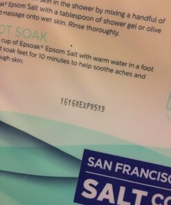 Epsoak Epsom Salt 19 lb Resealable Bulk Bag, Magnesium Sulfate USP. Unscented, Made in The USA, Cruelty-Free Certified 19 Pound (Pack of 1) 34 71h1dr XwBL 1