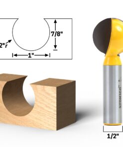 YONICO Groove Ball End Router Bit Set 4 Bit 1/2-Inch Shank 14471 4 Bit Set - 1/2" Shank 9 71h1kzfYd8L