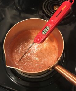 ThermoPro TP03 Digital Meat Thermometer for Cooking Kitchen Food Candy Instant Read LCD Thermometer with Backlight and Magnet for Oil Deep Fry BBQ Grill Smoker Thermometer Bright Red 38 71h23WTEEzL