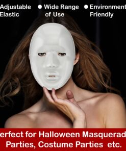 FX Lot of 24 Masks White Plastic Full Face Decorating Craft Halloween School 25 71h2TjFP6HS