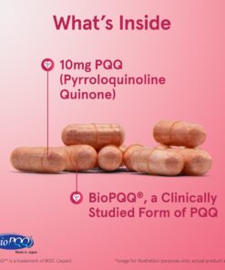 Jarrow Formulas PQQ 10 mg - 30 Servings (Capsules) - Aids Mitochondrial Biogenesis & Metabolism - Supports Brain, Heart Health & Cognitive Function - PQQ Dietary Supplement - Gluten Free 12 71h2ZGk4UiL 1