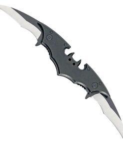 Dark Twin Blade Knife - Double Edge Folding Pocket with clip, 11" Stainless Steel Two Sharp Cut (Black) Black 45 71h2pdtXDQL