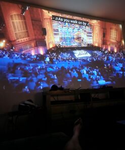 Mini Projector, VOPLLS 1080P Full HD Supported Video Projector, Portable Outdoor Home Theater Movie Projector, 50% Zoom, Compatible with HDMI, USB, AV, Smartphone/Tablet/Laptop/PC/TV Box A-Mini projector 41 71h2tNYLtKL