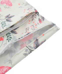 Alternative view of ALVABABY 2pcs Cloth Diaper Wet Dry Bags Waterproof Reusable with Two Zippered Pockets Travel Beach Pool Daycare Soiled Baby Items Yoga Gym Bag for Swimsuits or Wet Clothes L5166 01 flower 5166