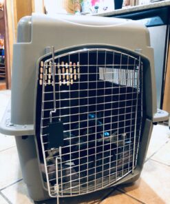 Petmate Sky Kennel Pet Carrier, 32 Inch, Gray, Made in USA 29.5"L x 19.8"W x 23.5"H 42 71h3c0oAV1L