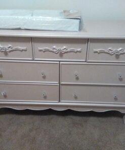 Evolur Aurora Dresser, 54x20.3x34 Inch (Pack of 1), Dusty Rose Evolur Aurora 7 Drawer Double Dresser 24 71h40W0h4uL