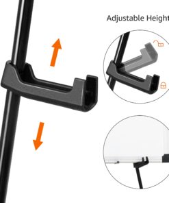 Amazon Basics Easel Stand, Instant Floor Poster, Lightweight, Collapsible and Portable with Tripod Base, Black Steel(supports 5 pounds) 20 71h4c9wEC6L