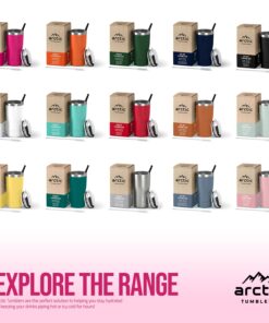 Arctic Tumblers | 30 oz Matte Pink Insulated Tumbler with Straw & Cleaner - Retains Temperature up to 24hrs - Non-Spill Splash Proof Lid, Double Wall Vacuum Technology, BPA Free & Built to Last 30 oz Tumbler Matte Pink Powder Coat 20 71h5OeL3CGL