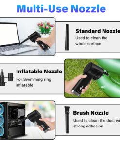 Compressed Air Duster, 8000mAh Electric Air Duster, Portable Air Blower,Cordless Air Duster, Brushless Motor, Replaces Compressed Air Cans for Computer Keyboard Electronics Cleaning 35 71h5Qpmv TL