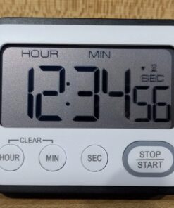 Digital Kitchen Timer Magnetic Loud Alarm, Large LCD Screen Silent/Beeping Multi-Function for Teachers Classroom Kids, Black 22 71h5uAiPkCL