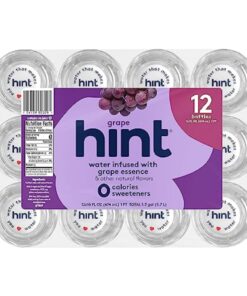 Hint Water Grape, Pure Water Infused with Grape, Zero Sugar, Zero Calories, Zero Sweeteners, Zero Preservatives, Zero Artificial Flavors, 16 Fl Oz (Pack of 12) 16 Fl Oz (Pack of 12) 12 71h5uRG04aL