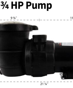 Rx Clear Extreme Force High Performance Pool Pump for Above Ground Swimming Pools | Single Speed | ¾ HP Pump | 115V 7.3 Amps | Economically Smart Choice | 6-Foot Cord Included 3/4 HP 9 71h67IHgUkL 1
