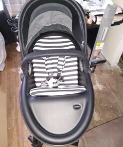 Hot Mom Baby Stroller: Baby Carriage with Adjustable Seat Height Angle and Four-Wheel Shock Absorption,Reversible,High Landscape and Fashional Pram (Black) Black 49 71h71WJEXML