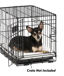 Alternative view of MidWest Homes for Pets Dog Bed 18L-Inch White Fleece Dog Bed or Cat Bed w/ Comfortable Bolster | Ideal for "Toy" Dog Breeds & Fits an 18-Inch Dog Crate | Easy Maintenance Machine Wash & Dry