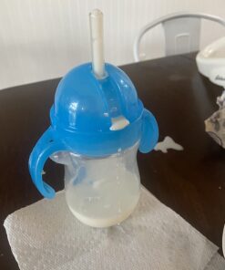 Munchkin® Any Angle™ Weighted Straw Trainer Cup with Click Lock™ Lid, 7 Ounce, Blue 1 Count (Pack of 1) 43 71h86NA3 iL