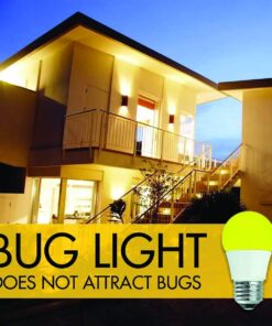 TCP 5 Watt LED Yellow Bug Light Bulbs | Energy Efficient (40W Equivalent) | A15 Yellow Bulb E26 Base | Non-Dimmable | Pack of 2 2 Count (Pack of 1) 10 71h8EevLdTL
