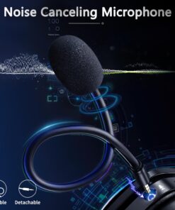 Tatybo Wireless Gaming Headset for PS4, PS5, PC - 2.4GHz Gaming Headphones with Detachable Noise Canceling Microphone, 30-Hr Battery Gaming Headsets for Laptop, Switch, Mac (Black) Black 29 71h8KRWF3BL