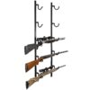 Hold Up Displays USA Made Gun Rack Rifle Shotgun Hanger and Fishing Rod Pole Rack Black Vein