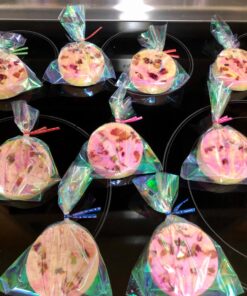 100 Pack Iridescent Holographic Cellophane Party Favor Treat Bags with 5 Colors Twist Ties Good for Themed Celebrations Baby Showers Weddings Girls Birthday Party Supplies (5" x 7") 5x7 Inch (Pack of 100) 26 71h8i3 7WZL