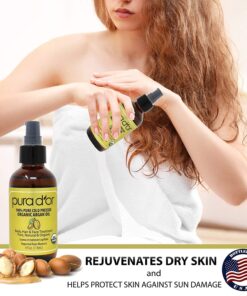 PURA D'OR Organic Moroccan Argan Oil (4oz / 118mL) USDA Certified 100% Pure Cold Pressed Virgin Premium Grade Moisturizer Treatment for Dry, Damaged Skin, Hair, Face, Body, Scalp (Packaging may vary) 19 71h8xLrahiL