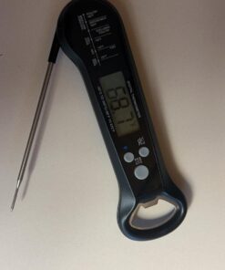 Meat Thermometer Digital, Waterproof Instant Read Meat Thermometers for Grilling and Cooking. Food Thermometer, Kitchen Gadgets, Accessories with Bottle Cap Opener for Kitchen, BBQ, Grill… Black 33 71h9CoYTVtL