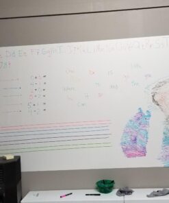 Post-it Dry Erase Whiteboard Film Surface for Walls, Doors, Tables, Chalkboards, Whiteboards, and More, Removable, Stain-Proof, Easy Installation, 8 ft x 4 ft Roll (DEF8X4), Model Number: DEF8x4 Unit 28 71h9DRhjGrL