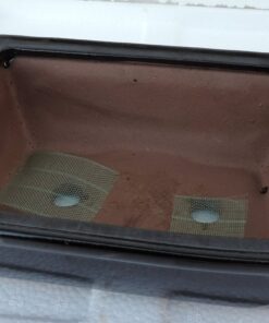 Alternative view of JM BAMBOO Ceramic Bonsai Pots - Japanese Jmbamboo Brand - Black Ceramic Pot is 6x4.5x2'' Inches