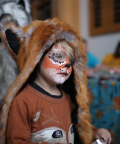 Fox Animal Hood Mittens Gloves Scarf Paws Prints and Ears, Furry Hoodie 25 71h9qGbUmTL