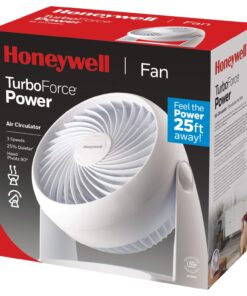 Alternative view of Honeywell HT-904 TurboForce Tabletop Air Circulator Fan, Small, White – Quiet Personal Fan for Home or Office, 3 Speeds and 90 Degree Pivoting Head