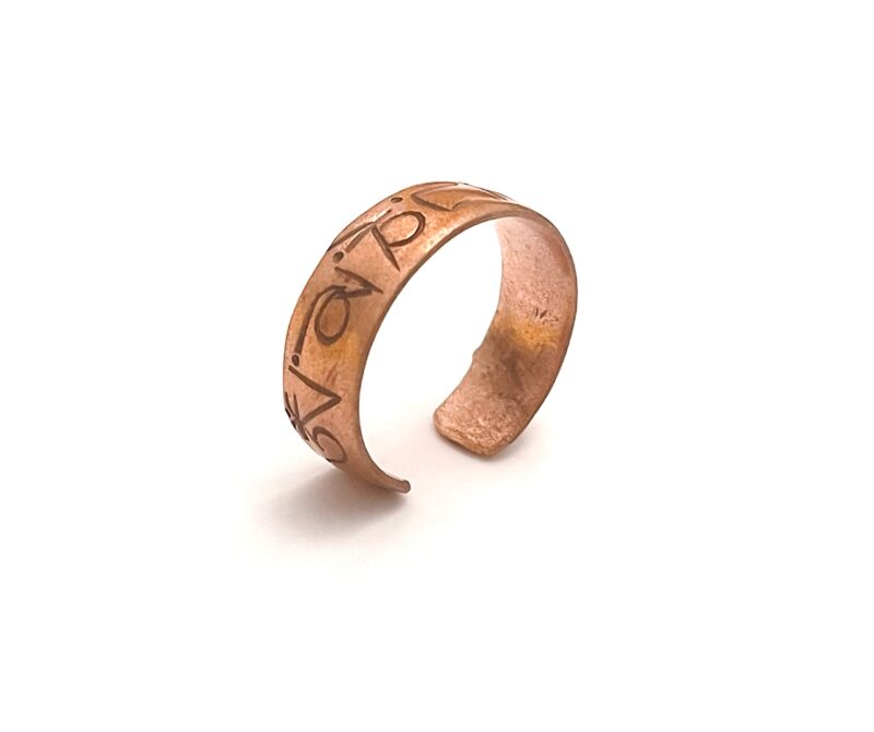 Catalog 9 Tibetan Om Mani Padme Hum Healing Ring (Copper) This listing is for a copper ring carved with the buddhist prayer for compassion, mantra, om mani pad hum.