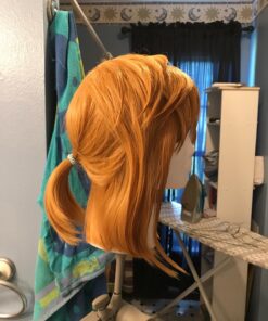 Linfairy Short Blonde Wig Halloween Cosplay Wig For Men Braid with 2 Elf Ear 56 71hAC5NlilL