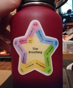 Cusprtm 48 Pcs Anxiety Sensory Stickers, 2 Textured Tactile Rough Calm Stickers Large Size Breathing Stickers Mindfulness Stickers for School Office Classroom Adults Teens Sensory Items 57 71hBaS lQXL