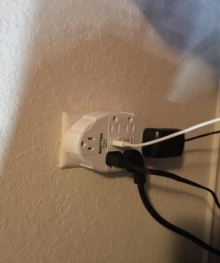 BESTTEN USB Wall Outlet Surge Protector with 2.4A Dual USB Charging Ports and 6 Grounded Outlets, 15A/125V/1875W, ETL Listed, White 1 33 71hBnYKQFL