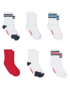 Hanes Boys' Toddler 6-Pack Non Skid EZ Sort Crew Socks 6-9 Months Assorted 2 5 71hCbbl0nWL