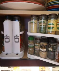 Cabinet Caddy SNAP! Sliding Spice Rack Organizer for Cabinet, Just Pull & Rotate, 3 Snap-In Shelves Adjust for 5 Levels of Storage, Magnetic Modular Design, Non-Skid Base, 8.9”H x 6.1”W x 10.8”D 43 71hD6BhQnL