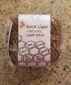 EricX Light 100% Organic Hemp Wick,200 FT Spool,Well Coated with Beeswax,Standard Size(1.0mm) 27 71hDSHpn3OL