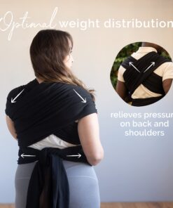 Boba Wrap Baby Carrier, Black - Original Stretchy Infant Sling, Perfect for Newborn Babies and Children up to 35 lbs 26 71hDcXBGTiL
