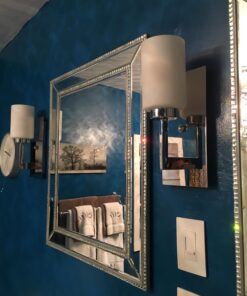 Linea di Liara Brio Polished Chrome Sconce Frosted Glass Shade Modern Sconces Wall Lighting Fixture Bathroom Wall Sconce Vanity Wall Sconce and Hallway Wall Light Fixtures, UL Listed 47 71hE15mcL