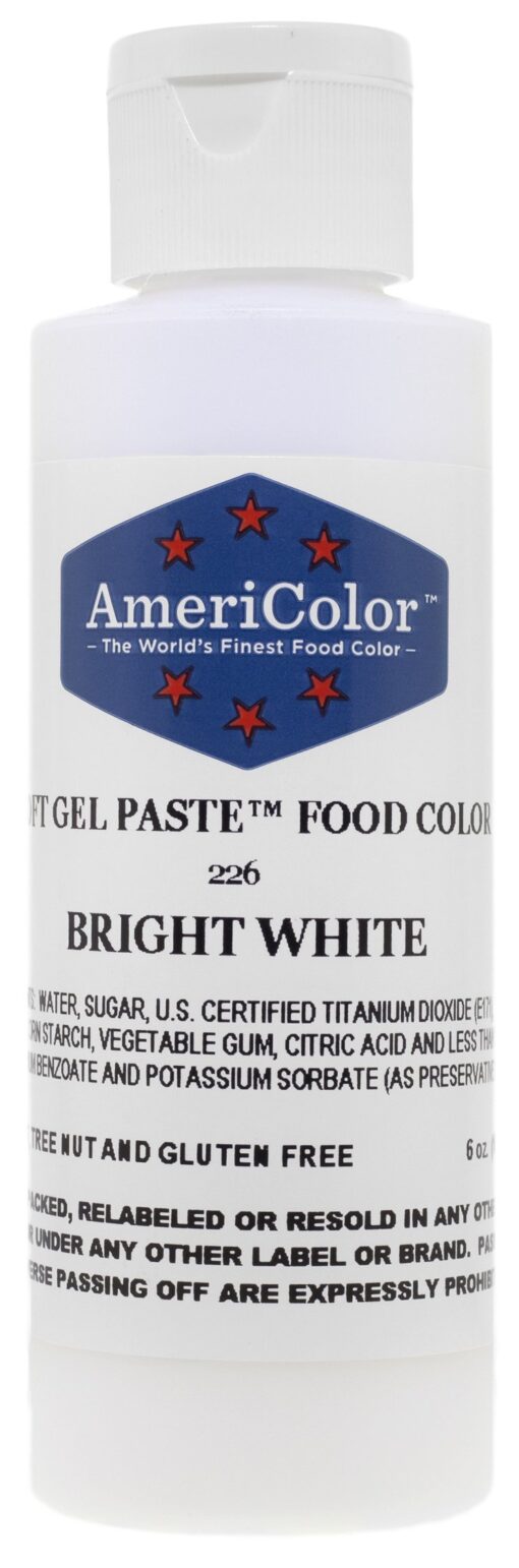 AmeriColor Soft Gel Paste Food Color, 6-Ounce, Bright White 1