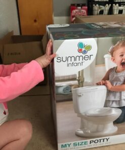 Summer Infant My Size Potty, White - Realistic Potty Training Toilet Looks and Feels Like an Adult Toilet - Easy to Empty and Clean 70 71hEdb8jtgL