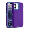 CAFEWICH Compatible with iPhone 12 Case/iPhone 12 Pro Case 6.1-Inch (2020), Heavy Duty Defender 3-Layer Rugged Shockproof Drop Protective Cover Phone Cases for iPhone 12/12Pro,Purple Blue Purple blue 74 71hEgynCN8L