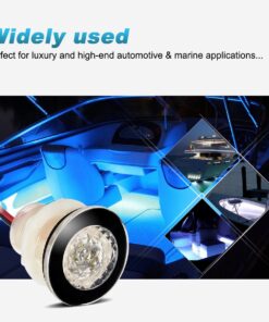 Partsam 4Pcs 1-1/4" Livewell Blue Outdoor Path Garden Yard Stair LED Deck Step Lights Clear Lens, Mini Round Led Boat Lights 12V Interior Exterior Under Water IP68 17 71hEwVtnPEL