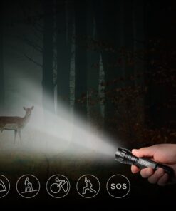 CISNO Quick Release 45¡ã Offset Mount 1000 Lumens L2 LED Tactical Flashlight Torch with Remote Pressure Switch (Flashlight W QR Mount) A-Black1 13 71hFos9OkJL