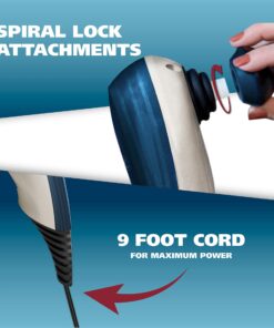 Wahl Deep Tissue Corded Long Handle Percussion Massager - Handheld Therapy with Variable Intensity to Relieve Pain in The Back, Neck, Shoulders, Muscles, & Legs for Arthritis - Model 4290-300 30 71hG BZmHTL