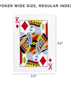 Brybelly 12 Decks of Playing Cards|Poker Wide Size (6 Red/6 Blue)|Plastic Coated Cards for Poker, Blackjack| Regular Index one 21 71hG0K3vn7L