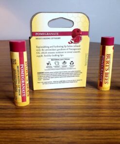 Burt's Bees Lip Balm Stocking Stuffers, Moisturizing Lip Care Christmas Gifts, Original Beeswax with Vitamin E & Peppermint Oil, All Natural (4-Pack) Pomegranate 4 Count (Pack of 1) 43 71hG1oHpd8L